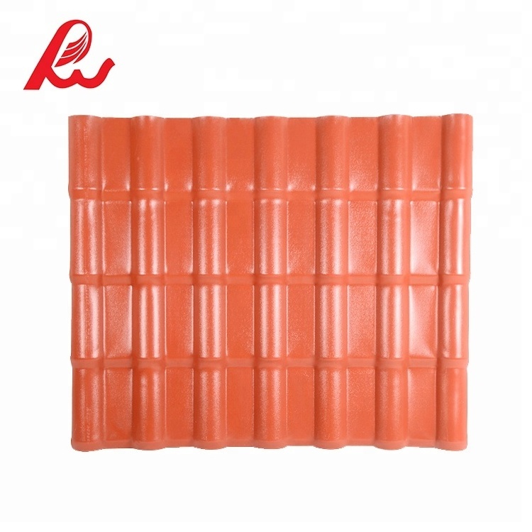 Red Color ASA PVC Plastic Synthetic Resin Residential Roof Sheet