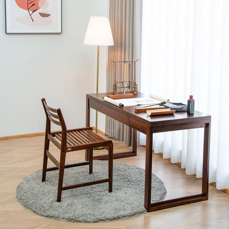 Classic office furniture simple studying desk wooden Bamboo office computer table  with drawers