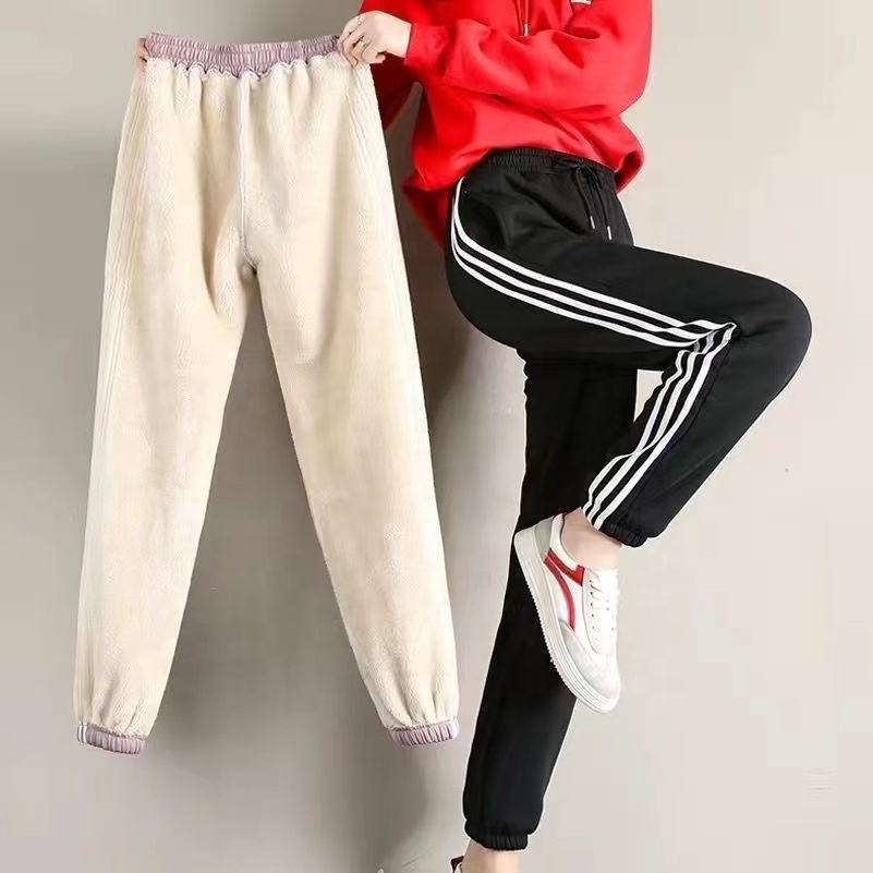 Wholesale Fleece Sweat Pants Womens  High Waisted Sweatpants Women Tracksuit  Fleece Sweatpants