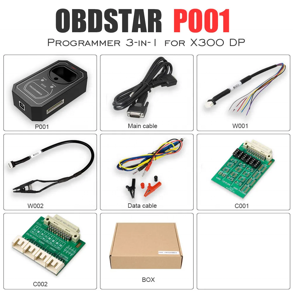 OBDSTAR P001 Programmer RFID & Renew Key & EEPROM Functions 3 in 1 Work with OBDSTAR X300 DP Master In Place Of RFID Adapter