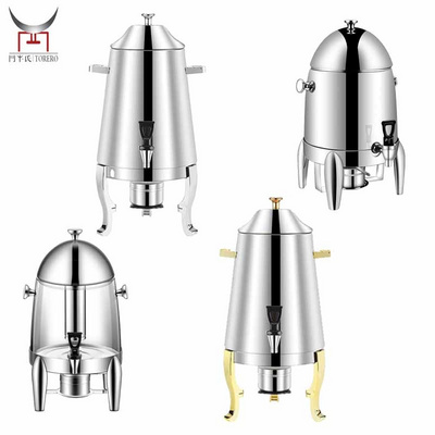 Stainless Steel Coffee Chafer Urn Commercial Chilled Juice Milk Water Hot Drinks Beverage Dispenser For Breakfast Buffet