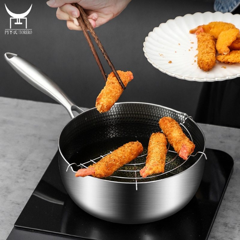 316 Stainless Steel Milk Pot Household Honeycomb Non-stick Baby Food Pot Metal Utensil Fryer Saucepan With Steamer Frying Pan