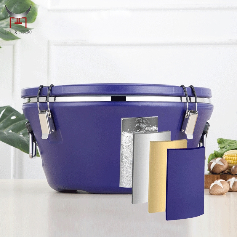 Insulated Stainless Steel Bar Ice Bucket Cooler Thermal Barrel Hot Cold Food Large Food Jars For Large Party Cooling Barrel