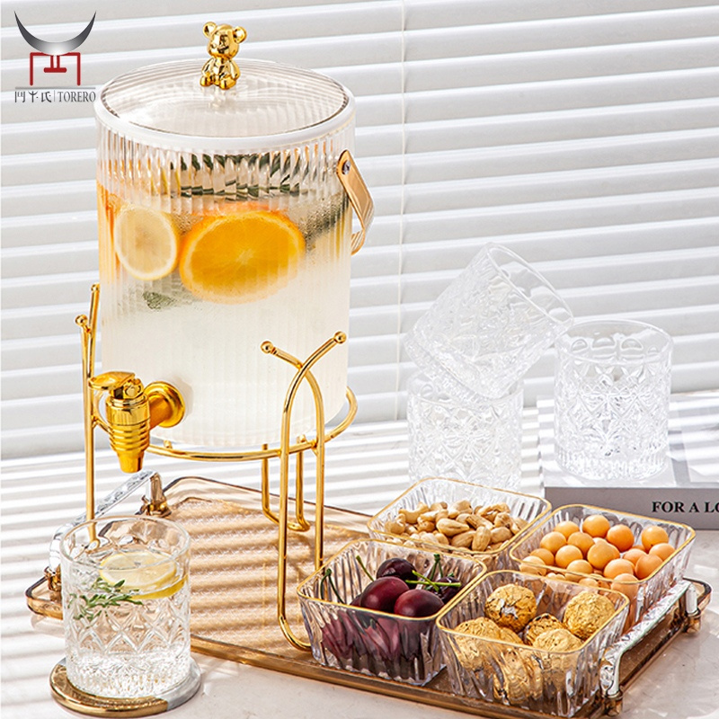 Parties alcohol cold kettle with tap beverage serving sets wine tray soda beer dispenser plastic drink dispensers