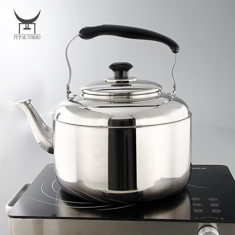 201 & 304 Stainless steel kitchen tea kettle water boiler for gas stove induction kettle whistling kettle