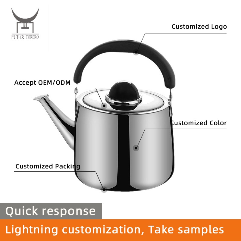 Stainless Steel Whistling Tea Kettle for Stove Top Tea Sounding Kettle Large Capacity Household Teapot