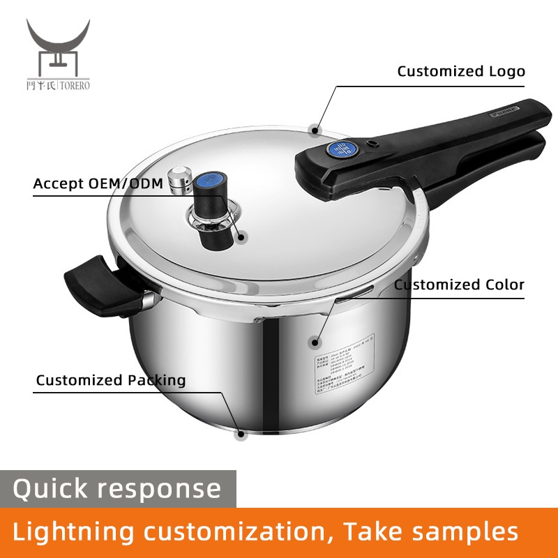 Stainless steel 4L/5L/6L high pressure cooking pot gas rice cooker pressure pot cooker