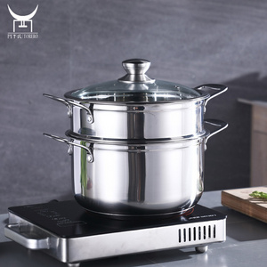 Japanese mini steamer pot food stainless steel portable multifunction one person hot pot soup pot steamer