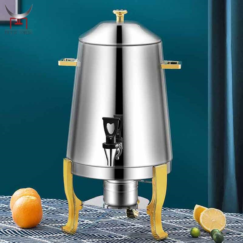 Stainless Steel Coffee Chafer Urn Commercial Chilled Juice Milk Water Hot Drinks Beverage Dispenser For Breakfast Buffet