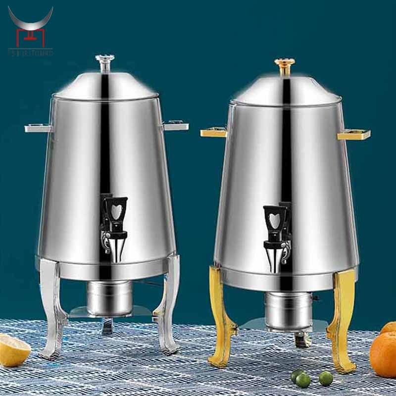 Stainless Steel Coffee Chafer Urn Commercial Chilled Juice Milk Water Hot Drinks Beverage Dispenser For Breakfast Buffet