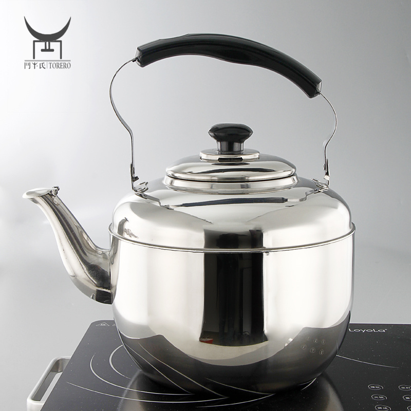 201 & 304 Stainless steel kitchen tea kettle water boiler for gas stove induction kettle whistling kettle