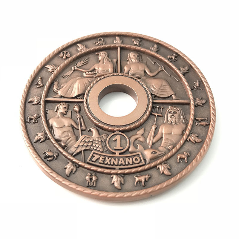 Hot sale antique copper 3d coin/custom embossed challenge coin/copper souvenir coin