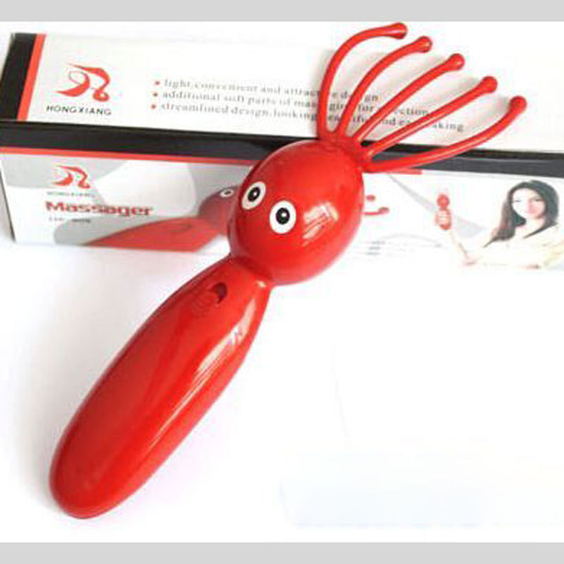 New Hot Head Plastic Octopus Massager Cute Octopus Facial Massager Battery Operated Handheld Massager