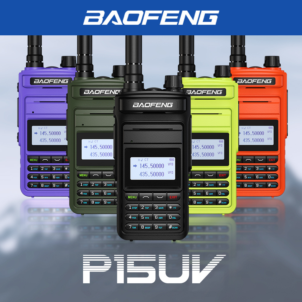 Baofeng P15UV Walkie Talkie High Power Long Range Dual Band CB Radio Comunicador FM Handheld Transceiver Two Way Ham Radios New