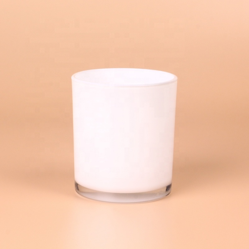 Wholesale 10oz Milk White Glass Candle Jars For Candle Making