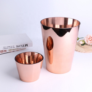 China Supplier Elegant Votive Rose Gold Glass Candle Jar 123oz Christmas Candle Vessels