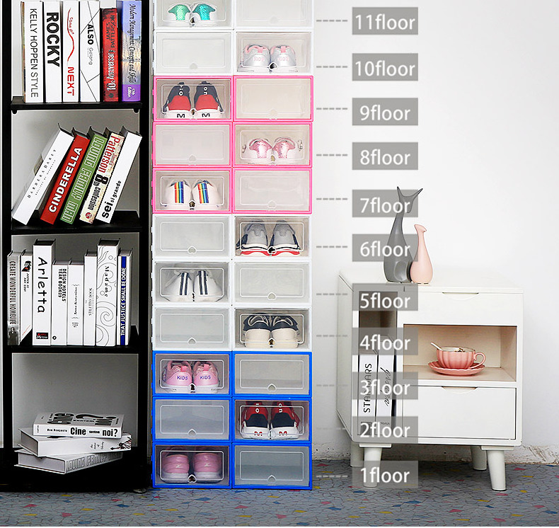 Transparent shoe box storage shoe boxes thickened dustproof organizer shoe rack