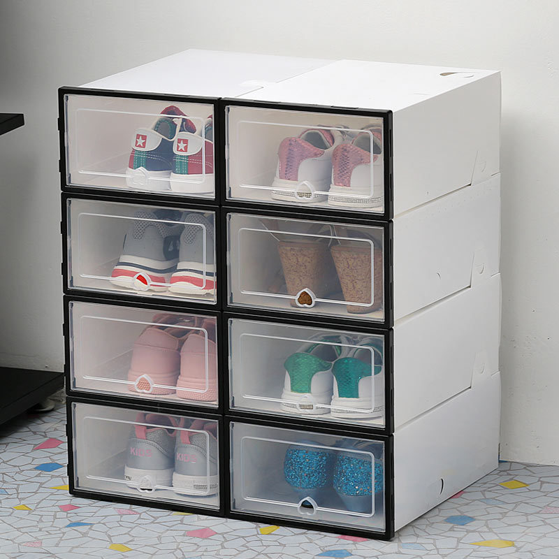 Transparent shoe box storage shoe boxes thickened dustproof organizer shoe rack