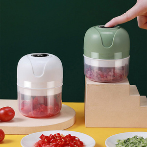 250ml Electric Mini Garlic Masher Machine Portable Chopper USB Charging Ginger Vegetable Cutter