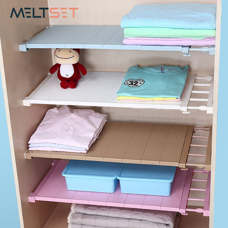 Adjustable Closet Organizer Storage Shelf Wall Mounted Wardrobe Decorative Shelves Cabinet Holders