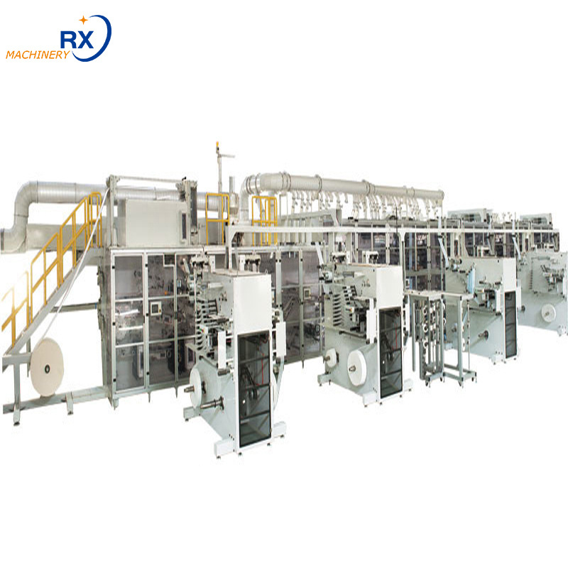 Full Servo Big Waist Band Baby Diaper Manufacturing Production Line