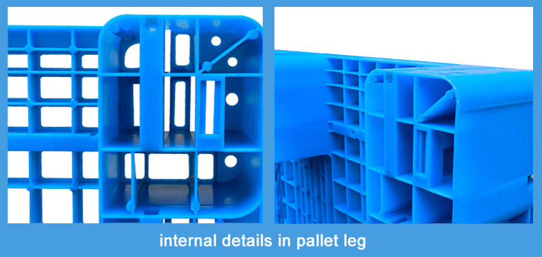 HDPE steel reinforced 4 way warehouse food grade heavy duty racking plastic pallet