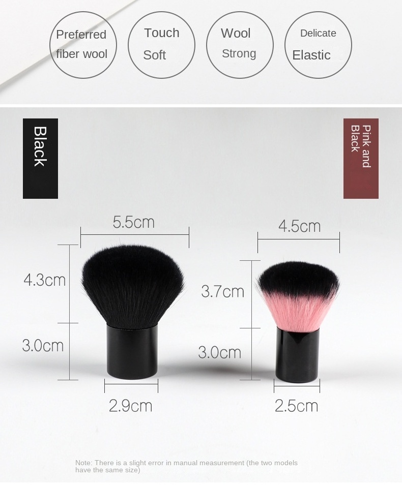 2023 New Loose Powder Brush Hair Fluffy Retractable Refillable Dispensing Makeup Cosmetic Loose Powder Brush Container