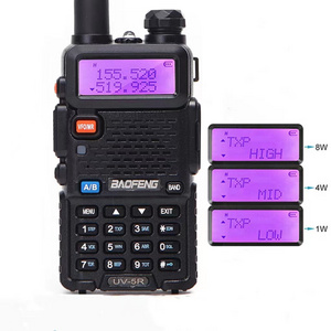 Baofeng UV-5R 8W Dual Band Ham Radio Portable Amateur UV5R Transceiver with FM Modulation Frequency Ran 136-174MHz + 400-520MHz