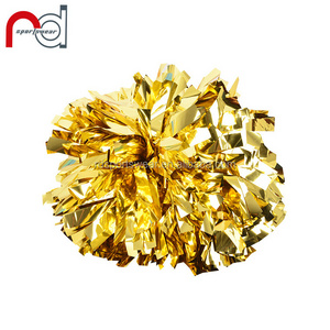 Metallic Plastic Cheerleading Pom Poms with Handle for Girl Boy School Sports Dance Team Spirit Cheer