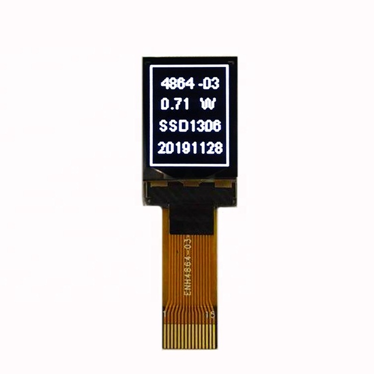 Mini OLED Screen 0.71 Inch White on Black Small Graphic OLED Display