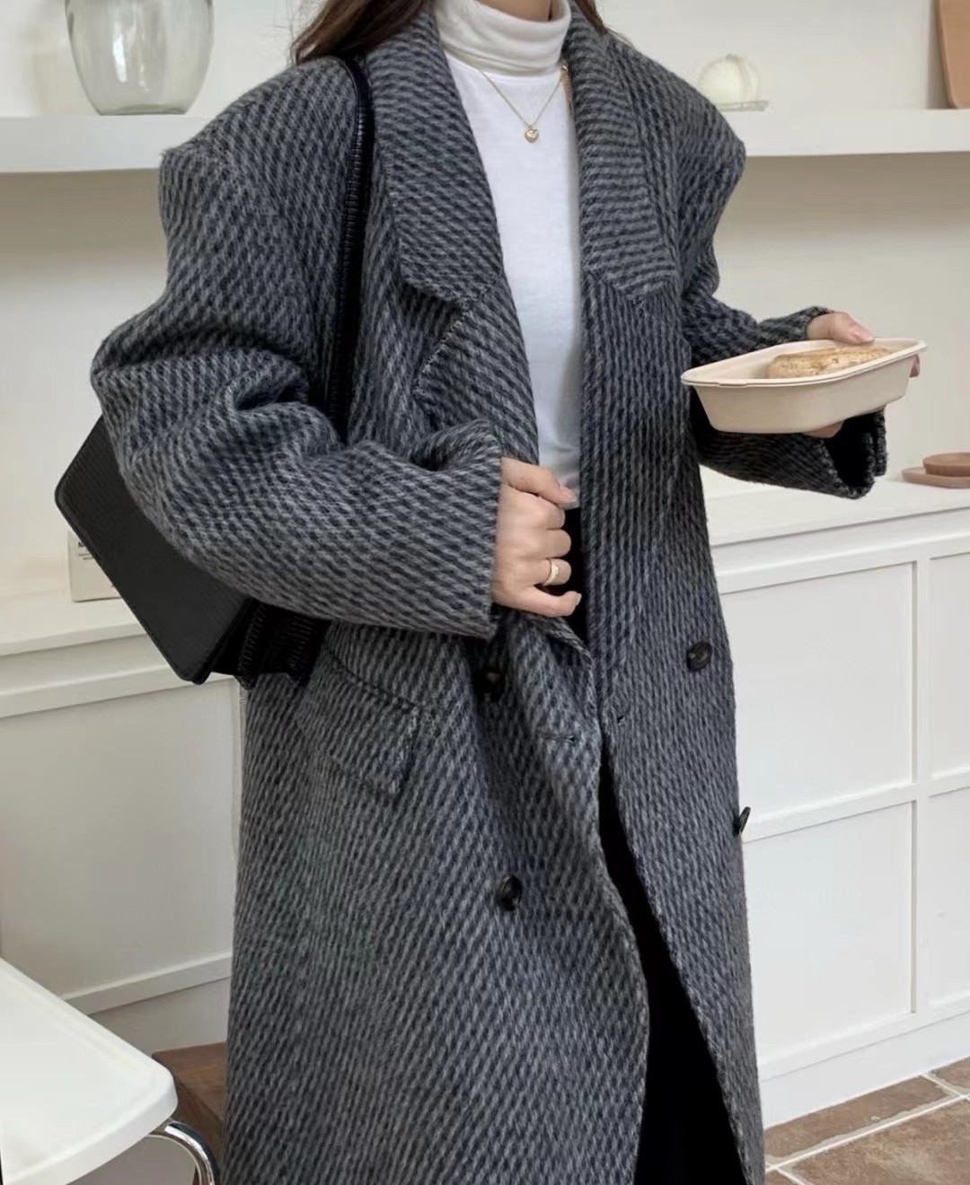 Winter Mongolian Cashmere Overcoat Luxury Ladies Long Alpaca Wool Trench Coat Women 100% Wool Cashmere Handmade Coat For Women