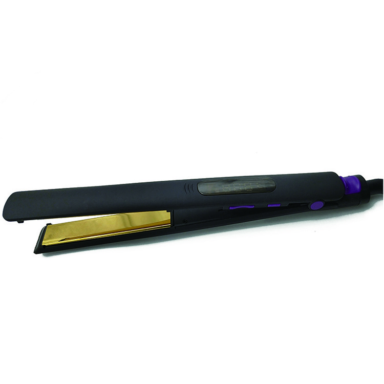 Professional titanium plate LED digital salon hair straightener