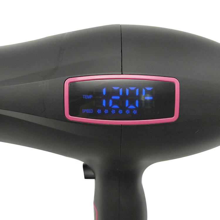 2200W Hot and Cold LCD Display Touch Screen Hair dryer with Concentrator/Diffuse/ Pulley Air Collector