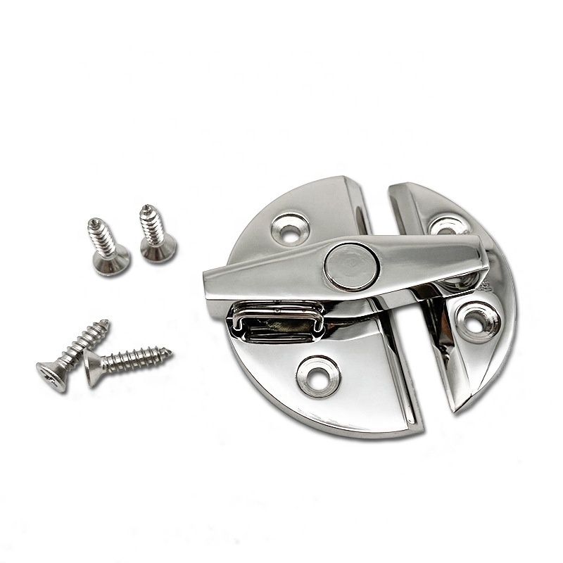 Marine Boat Door Catch Latch 316 Stainless Steel Door Latch Round 55mm Twist Lock Suit for Boat and Many External Cabinet Applic