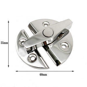 Marine Boat Door Catch Latch 316 Stainless Steel Door Latch Round 55mm Twist Lock Suit for Boat and Many External Cabinet Applic