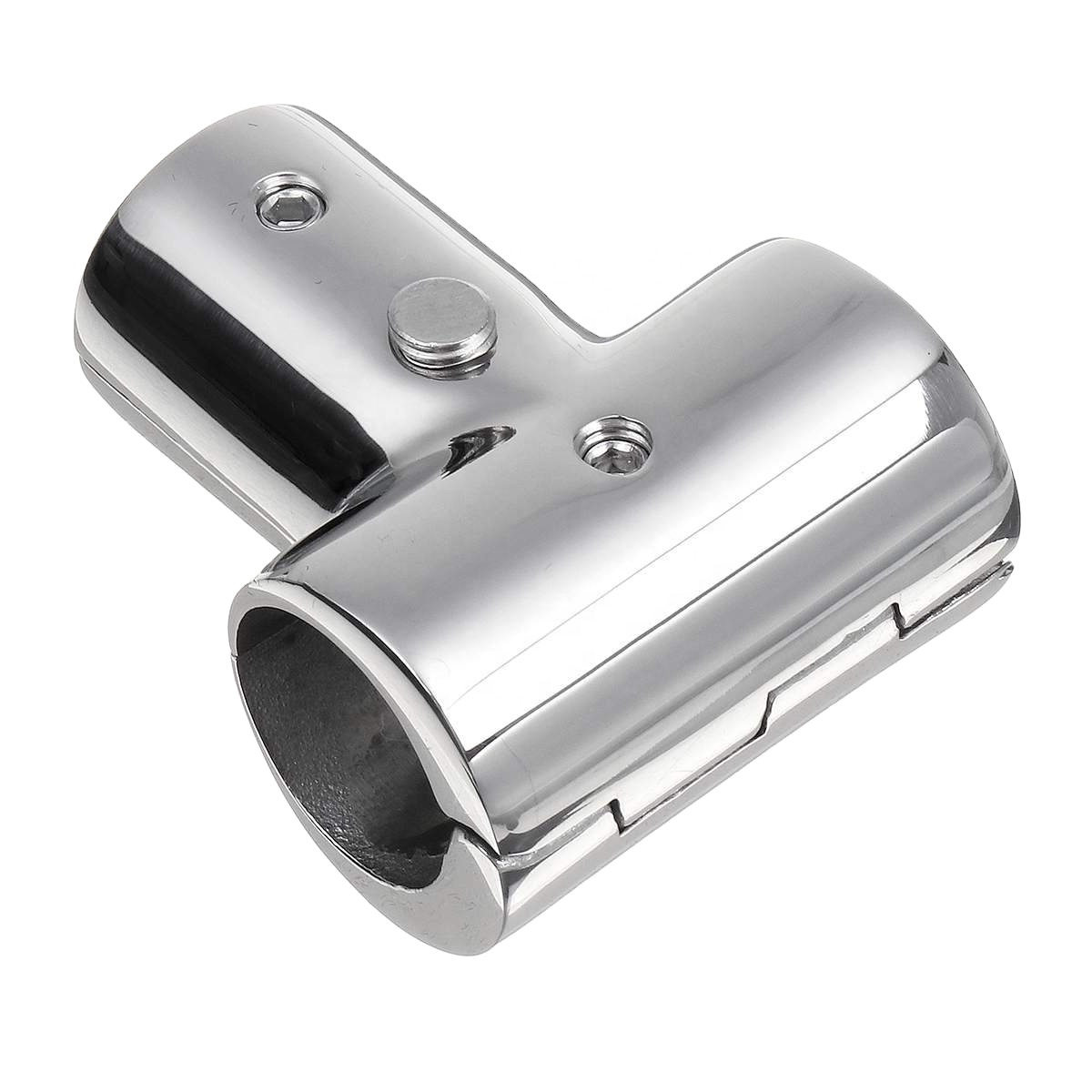 22mm 25mm 90 degree T/Tee hinged pipe connector  ID Separable 316 Stainless Steel Boat Hand Rail Accessories