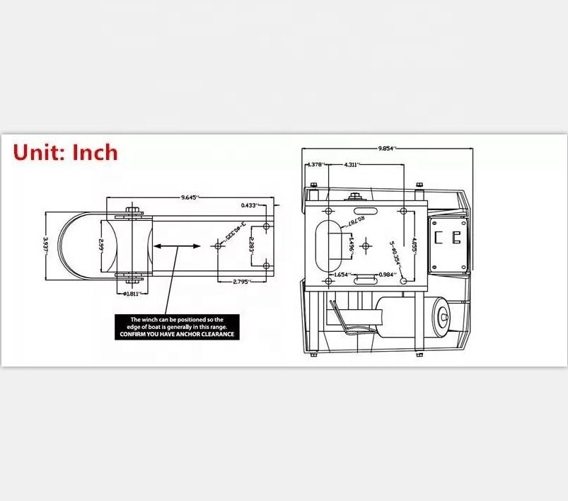 12V Electric Anchor Winch For 25LBS 11KG Anchor Saltwater White Marine Boat Yacht Pontoon Other Marine Supplies