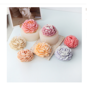 candle accessories DIY simulated flower aromatherapy crystal drip glue peony flower silicone candle mold