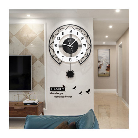 Wall watch mute wall clock home fashion landscape modern decoration ornaments atmosphere simple wall clock