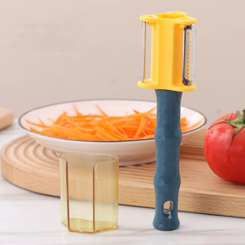 Kitchen appliance three in one stainless steel convenient storage fruit and vegetable peeler