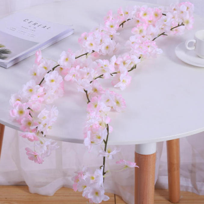 New Style Artificial Cherry Blossom Wedding Centerpieces Hotel Home Silk Sakura Decoration