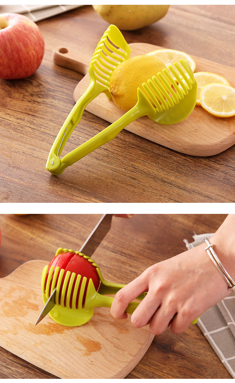 Fruit Vegetable Tools Wholesale Kitchen Plastic Vegetable Slicer Fruit Cutter Tools Lemon Cutting Gadgets