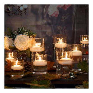 Wax Plant Based Floating Pearled Candles Waterproof Home Decor Wedding Party Decoration White Floating Candle