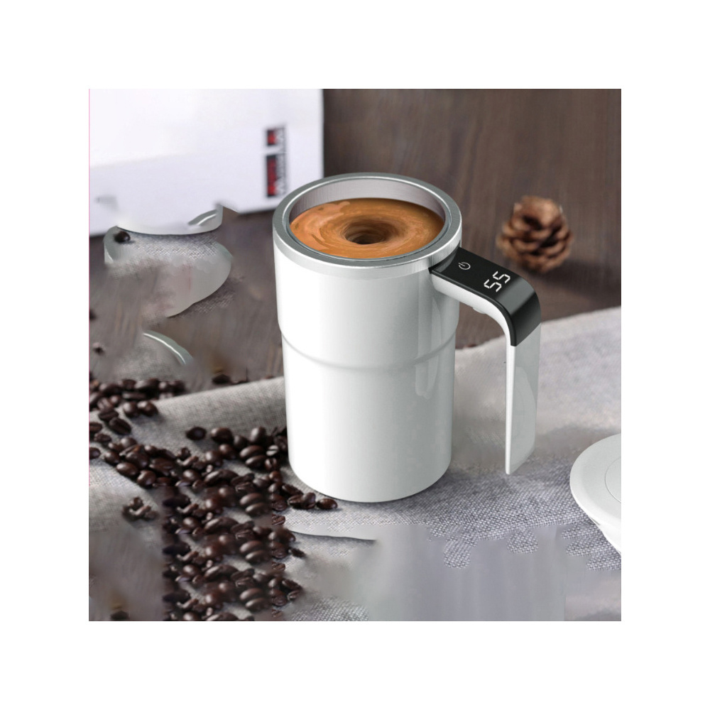 Mug Intelligent temperature measurement magnetic automatic stirring cup Electric portable coffee cup milkshake cup