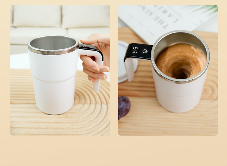 Mug Intelligent temperature measurement magnetic automatic stirring cup Electric portable coffee cup milkshake cup