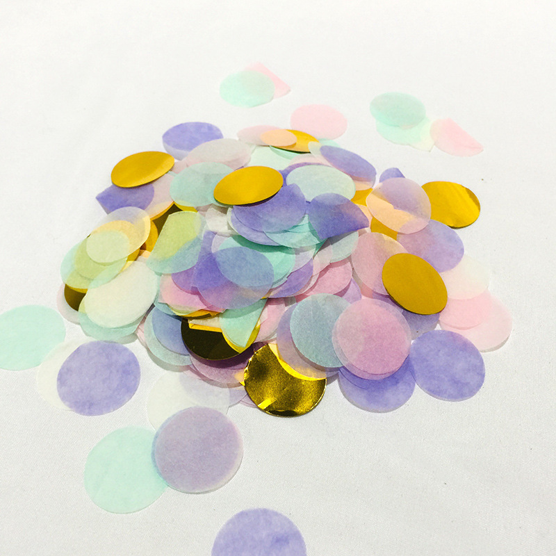 2.5cm Colorful Biodegradable Balloon Accessory Scraps Confetti Shredded Hand Throw Round Tissue Copy Paper Confetti