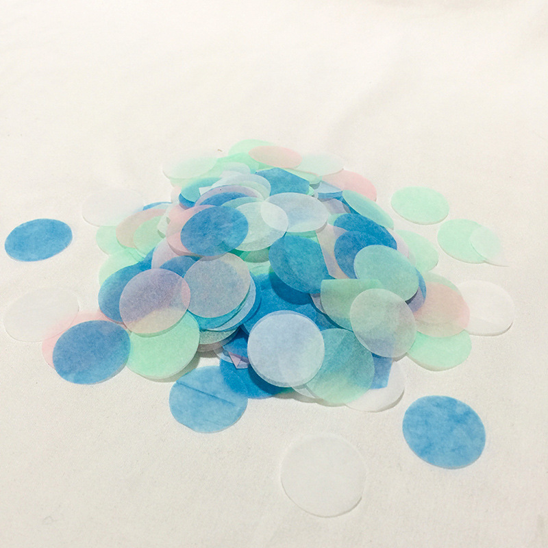 2.5cm Colorful Biodegradable Balloon Accessory Scraps Confetti Shredded Hand Throw Round Tissue Copy Paper Confetti