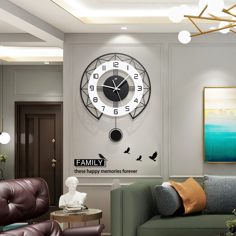 Wall watch mute wall clock home fashion landscape modern decoration ornaments atmosphere simple wall clock