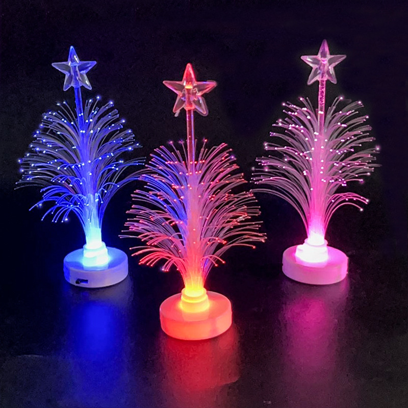 Creative Christmas luminous led flash fiber optic tree colorful luminous Christmas tree