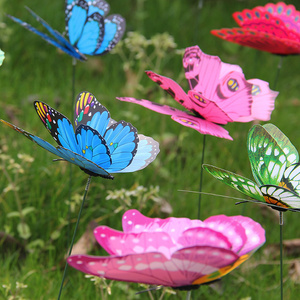 Bunch of Butterflies Garden Yard Planter Colorful Whimsical Butterfly Stakes Decoracion Outdoor Decor Flower Pots Decoration